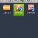 Appuyer sur un fichier audio wav encodé au format A-Law PCM