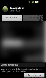 Bouton actif, pour surrpimer les actions par défaut