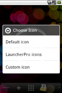 LauncherPro : Provenance de l'icône