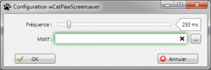 Configuration de wCatPawScreensaver